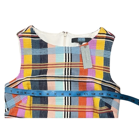 Anthropologie | Eva Franco Summer Plaid Shift Dress size 0 Petite - Picture 5 of 9